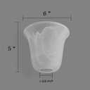 Giluta Bell Shaped Glass Shade, Alabaster Glass Shades Replacement for ceiling fan light wall light and pendant, Lipless with 1-5/8-inch Fitter Opening, 3 Pack