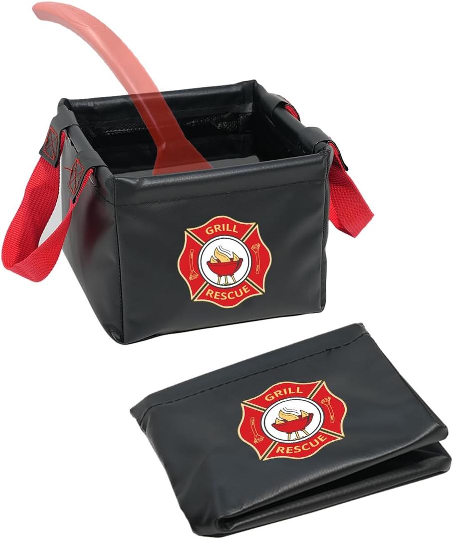 Grill Rescue Collapsible Bucket Durable, Foldable Water Bucket for Grill Cleaning, Camping, and Outdoor Use (Dunk Tank)