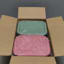 Layhit 4 Pcs Silicone Bento Box Reusable Silicone Bento Lunch Container for Adults Microwave Dishwasher Freezer Safe (3 Compartments,Dark Colors)