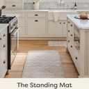 House of Noa Nama Standing Mat – Anti-Fatigue Kitchen Mats for Floor, Cushioned & Non-Slip Comfort Mat for Standing, Thick Foam Anti-Fatigue Mat for Kitchen & Workspaces, Ula Driftwood 30" x 72"