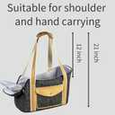 Dog Purse Carrier with Soft PillowsDog Tote Bag with Pockets and Secure Harness Clip,17 * 9.5 * 9inches for Small Dogs and Puppies,Outing,Travel,Vet