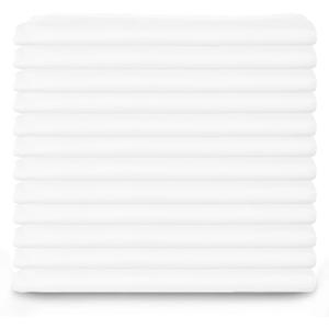 White Classic White Cotton Pillow Cases Standard Size Set of 12, Heavy Weight Quality Pillowcase with T-180 Thread Count, Elegant Double Stitched Tailoring Pillowcases, Pillow Covers 20x30 Inch