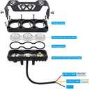 LED Yellow/White Dual Color Motorcycle Driving Fog Lights Bar 2Pcs approx 3.8Inch Offroad Driving Lights Pod Lights Work Auxiliary Lights fit for Motorcycle Truck Vehicle ATV SUV UTV 4WD Boat Tractor