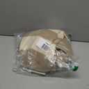 Saodimallsu Womens Oversized Striped Sweater Mock Neck Chunky Knit Lantern Long Sleeve Fall Trendy Tunic Sweaters Top (Medium, Light Khaki)