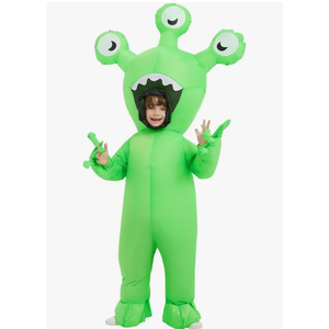 COMIN Halloween Inflatable Alien Costume Kids Cosplay Costumes Funny Ride on Blow Up Costumes Alien Suit for Teens 48