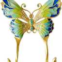 Vintage Butterfly Shaped Decorative Wall Hook Rack Hanger for Hanging Clothes Coats Towels Keys Hats, 1 Pack Antique Metal Mounted Wall Hook