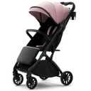 newyoo GlideTow TR18M Travel Stroller, Compact Lightweight Stroller with Lay-Flat Seat, One-Hand Fold, Cup Holder, Pink
