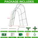 Cucumber Trellis for Raised Beds & Gardens - Sturdy Arch Trellis for Climbing Plants, Tomatoes, Peas & & Beans | Outdoor Vegetable Support for Vines (31.5" Lx30 W x47.2 H)