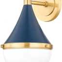 Mitzi H787101-AGB/SNY Ciara - 1 Light Wall Sconce 11.75 inches Tall and 7 inches Wide - Aged Brass/Soft Navy