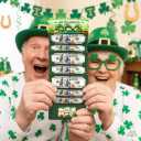 2 x St. Patricks Day Money Envelopes For Cash - 10 Slots Cash Gift Card Holders Surprise Envelope, Fun Creative Money Gift Idea for Women, Men, Kids, Teens, Parents, Friends (Green, 1Pcs)