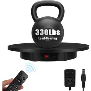 Motorized Rotating Display Stand, Remote Control Rotating Display Stand, 360 Degree Mute 330 Lbs Load Electric Rotating Platform for Photography Products, Live Video Show, Angle Speed, Wired
