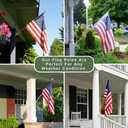 56" Wooden Flag Pole for House Pack of 1 Plastic Sleeve Tangle Free Heavy Duty Outdoor Flag Pole (Fit Most Flag Sizes)