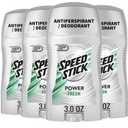 Speed Stick Power Antiperspirant Deodorant for Men, 72 HR Sweat & Odor Protection, Fresh Scent, 3.0 oz Stick (4 Pack)