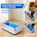 Shoe Covers Dispenser with 200pcs Shoe Cover Disposable Non Slip, User-Friendly and Reliable Shoe Cover Machine, Fits Size Up to 11 US Men, Widely Applicable in Indoor(Silver)