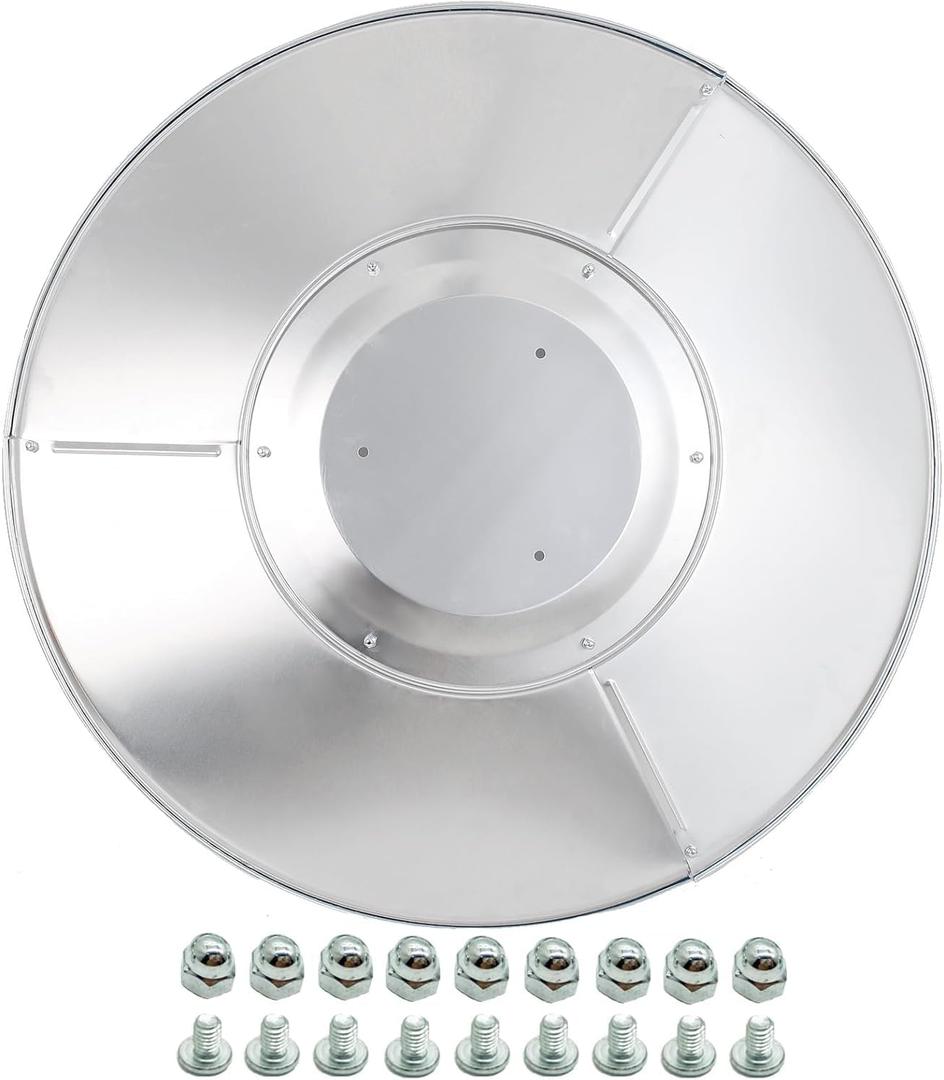 Generic NCZH Patio Heater Reflector Shield, Aluminum Heat Reflector Shield Top for Propane Outdoor Heaters, Replacement Parts(3-Hole Mount, 33"" Diameter Round), Stainless Steel