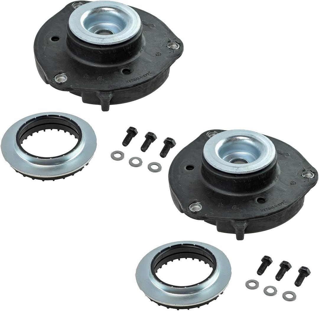 TRQ Front Upper Strut Mount Pair LH Driver & RH Passenger Sides for Volkswagen Audi