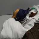 Mens Pirates Cosplay Costume Pirate Jack Outfit Coat Belt Cosplay Props Halloween (Large, Brown)