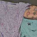 NoirEle 3 Pack Women's Cotton Nightgown Sleepwear Short Sleeve Sleepshirt Casual Print Sleepdress Cotton Sleepwear, Large