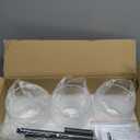 3-Light Kitchen Island Lighting, Black Pendant Light Fixture, Farmhouse Dining Room Light Fixtures Over Table, Modern Hanging Light Fixtures with Clear Glass, E26 Base, Bulbs Not Included