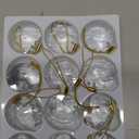 12 Pcs Crystal Glass Christmas Balls Ornaments, 1.18 Mini Round Prism Flower Xmas Tree Decorations, Hanging Ornament for Wedding Party Home Decor (Crystal Clear)