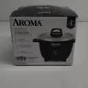 Aroma Housewares Select Stainless Rice Cooker & Warmer with Uncoated Inner Pot, 3-Cup(uncooked)/6-Cup(cooked)/ 1.2Qt, ARC-753SGB, Black