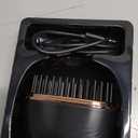 Glam brushs Mini Hair Straightener,3-Speed Temperature Control, Portable Electric Hair Straightener Brush 30s Heating,Rapid Heating & Anti Scald Shell, Cordless Straightening Comb for Travel(Black)