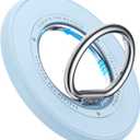 SODI Magnetic Phone Ring Holder, 360 Rotation Dual-Side Strong Magnet Phone Grip for Back of Phone Finger Holder Kickstand Compatible with iPhone 17,16,15,14,13,12 Pro Max Accessories, Blue