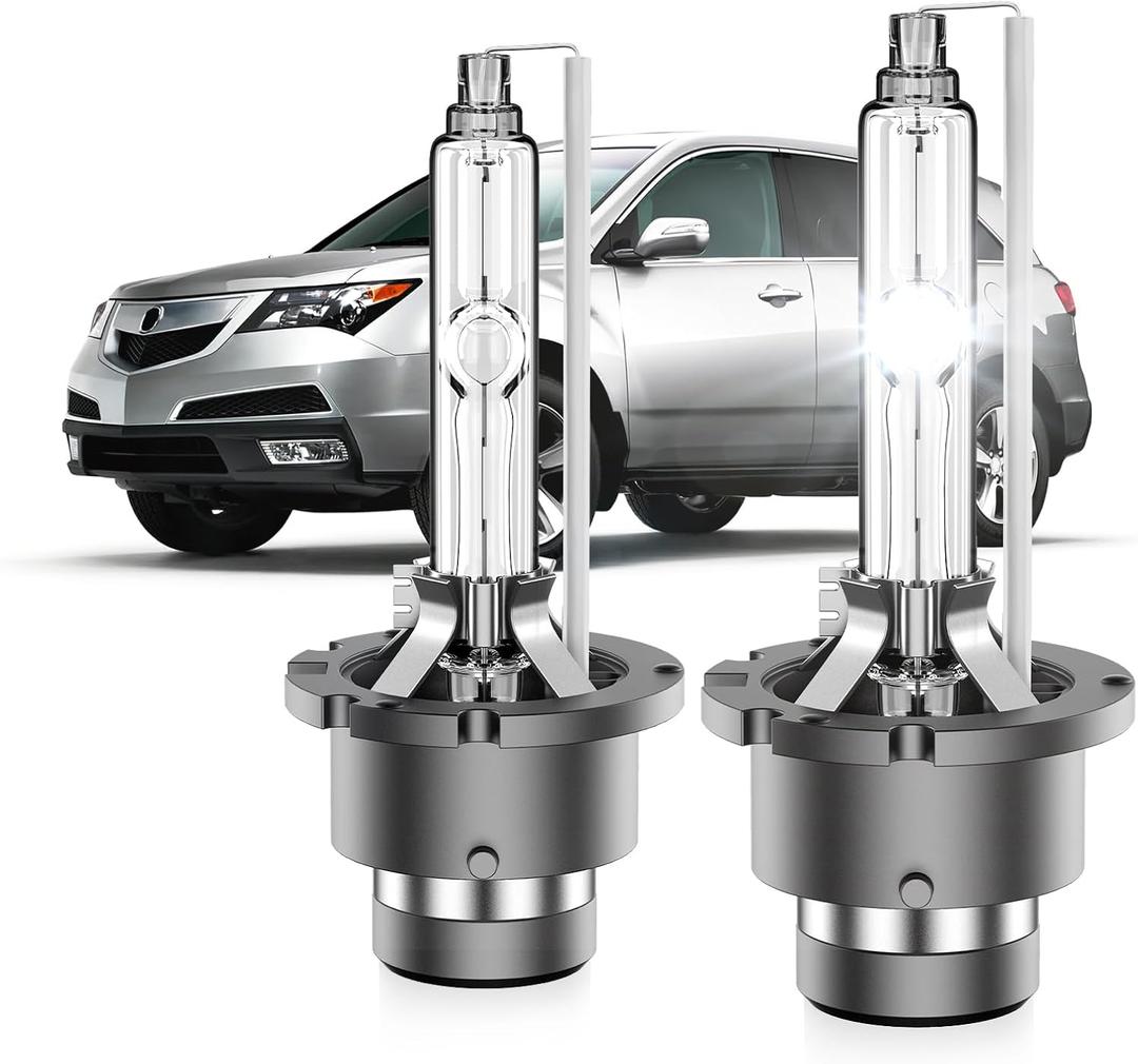Fit for Acura 2007-2015 MDX RL RDX 2004-2014 TL TSX D2S HID Xenon Headlight Bulbs,350% Brightness,High Low Beam Light Bulb,6000K Cool Blue,Plug and Play,Pack of 2, D2S-6000K