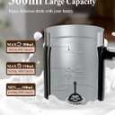 5-in-1 Milk Frother and Steamer - Upgraded Automatic Milk Steamer 11.8oz Hot & Cold Foam Maker and Milk Warmer with LED Display Touch Screen & Two Whisks for Latte,Cappuccinos,Silent Working-110V