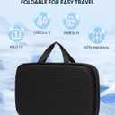 Sino Selected Ergo-Gel Airplane Seat Cushion, Gel-Infused Memory Foam Seat Cushion, Foldable Chair Cushions for Office, Car, Travel, Ergonomic Support & Cooling Design, All-Day Portable Comfort