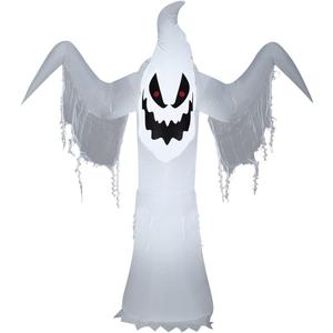 Gemmy Airblown Inflatable Creepy Ghost, 5 ft Tall, White, May Vary