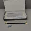 Amerdeco 10 Pack Matte Black and Gold Knurled Cabinet Pulls 10 Inch Hole Center Kitchen Cabinet Handles for Drawer Cupboard and Wardrobe ZH0038