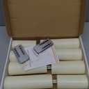 Flameless Waterproof 2.2" x4" 4" 5" 5" 6" 6" 7" 7" Pillar Candles with Remote Control and Timer, LED Battery Operated Plastic Ivory Pack of 8 Outdoor Flickering Warm Light