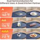 Food Warming Mat 24X16 Inch, 3-Level Temp Warming Pads for Food, Silicone Heating Pad for Food Warming, Portable Food Warmer Mat for Home, Buffet Servers and Warmers, Parties & Thanksgiving