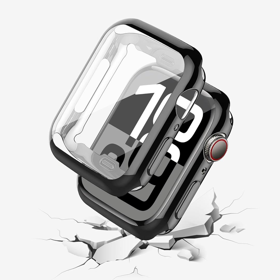 Screen Protector for Apple Watch Case Cover Series 10 9 SE 8 7 6 5 4 40mm 44mm 41mm 45mm 42mm 46mm, 4 Piece