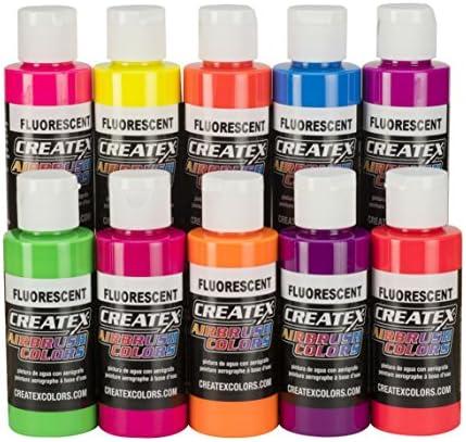 Createx Colors 5817-00 10 Color Fluorescent Set
