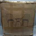 C/G Bistro Set 3 Piece Outdoor Cast Aluminum Patio Bistro Set with Umbrella Hole and Armrests,Outdoor Bistro Table Set,Patio Furniture Set Front Porch Set for Yard Garden Villa (White)