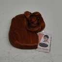 BERON Ginger Long Wavy Wig for Women Dark Orange Middle Part Curly Wave Heat Resistant Synthetic Hair Wigs for Cosplay Party Daily or Use