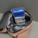 Mancro Breastmilk Cooler Bag Fits 6 Bottles Up to 9 Ounce, Insulated Baby Bottle Bag Comes with ice Pack and Shoulder Strap, Baby Bottle Cooler Bags for Daycare Nursing, Pink