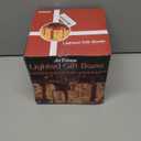 ATDAWN Set of 3 Lighted Gift Boxes Christmas Decorations, Clear Acrylic Present Boxes, Christmas Home Gift Box Decorations