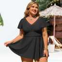 Women's 20 Plus Size Tankini Bathing Suits Ruffle Swim Dress Two Piece Full Coverage Tummy Control Swimsuits 2026