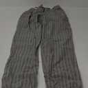 Women Spring Summer Crepe Pants Loose Fit Tie-Dye Drawstring Homewear Trousers XS