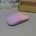 Unipows Wireless Mouse - 2.4G Slim Portable Computer Mouse with Nano Receiver, Less Noise Mobile Optical Mice for Notebook, PC, Laptop, Computer, Mac (Gradient Pink to Purple)