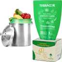 3 Gallon Compostable Food Scrap Bags, 100 Bags Compost Bags for Countertop Bin, BPI Certified and Meet The ASTM D6400 Standard