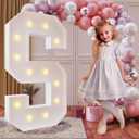 imprsv 4FT Marquee Light Up Letters for Birthday Party Decorations Large Marquee Letters for Wedding Event Bridal Shower Engagement Anniversarty Party Decor,Letter S