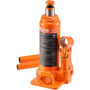 VEVOR Hydraulic Bottle Jack, 4 Ton (8818.4 lbs) Capacity, 7.3-13.8 Inch Lifting Range, Heavy Duty Welded Bottle Jack for Car, SUV, Pickup, Auto Repair, House Lift and Agricultural Equipment, Orange