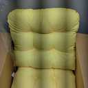 MTMR Outdoor Chair Cushions Set of 2, 19x19 Waterproof Wicker Seat Cushions for Patio Furniture, Tufted Outdoor Replacement Furniture Pad for Porch Lawn Wicker Desk Dining Rocking Chair, Yellow