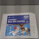 Pet Soft Dog Diapers Male - Disposable Male Dog Wraps Wetness Indicator, Ultra Absorbent Doggie Diapers Comfortable for Incontinence Excitable Urination, 50pcs XSmall