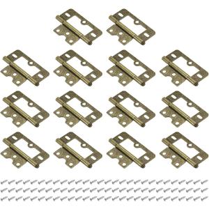 uxcell 14Pcs 3" x 1.4" Non Mortise Butterfly Hinge, Removable Loose Pin Hinge, Iron Cabinet Hinges with Mounting Screws for Doors, Windows, Furniture, Mobile Home/RV, Bronze