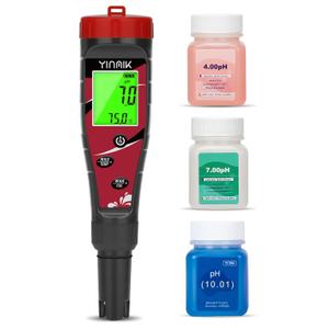 pH Chlorine Meter Digital Salinity pH Tester for Saltwater Pool Salt Reader for Fish Tank Koi Pond TDS Test Pen All in One pH CL Salt ORP EC TDS Temp Monitor Hydroponic pH Conductivity PPM Tester
